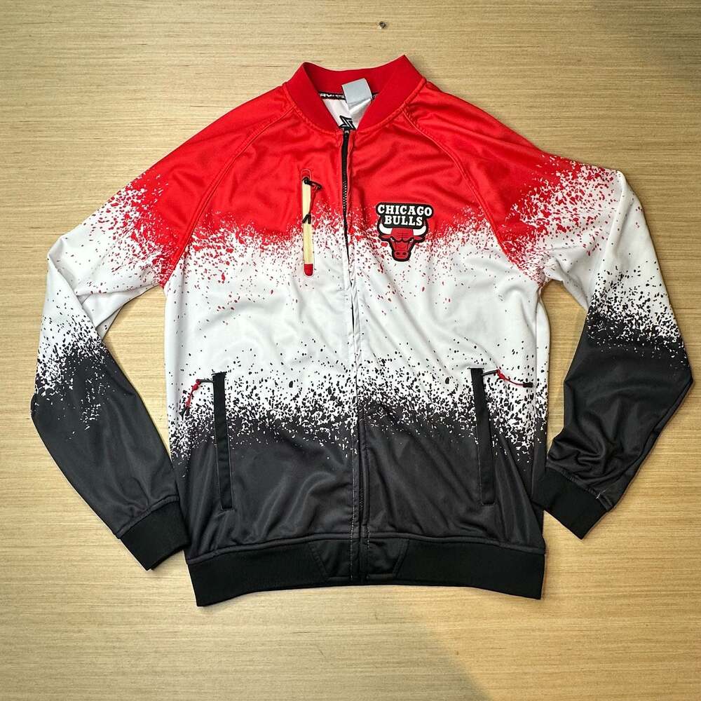 Zipway NBA Chicago Bulls Tear-Away Track Jacket Red White Black Size M